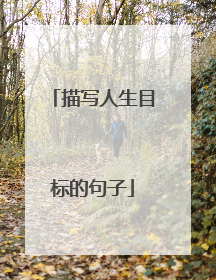 描写人生目标的句子