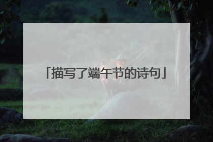 描写了端午节的诗句