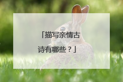 描写亲情古诗有哪些？