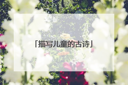 描写儿童的古诗