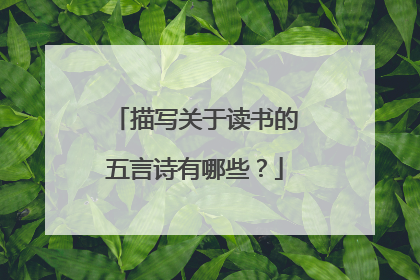 描写关于读书的五言诗有哪些?