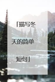 描写冬天的简单短句