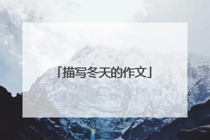 描写冬天的作文
