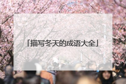 描写冬天的成语大全