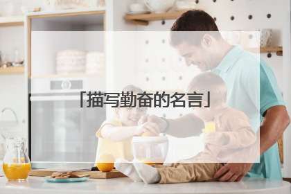 描写勤奋的名言