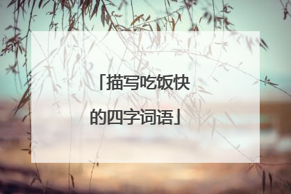 描写吃饭快的四字词语