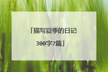 描写夏季的日记300字7篇