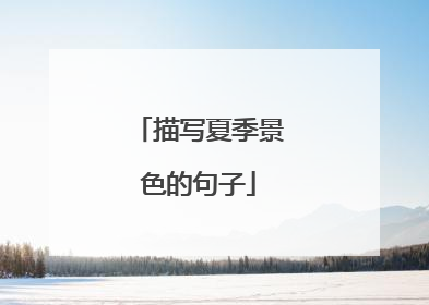 描写夏季景色的句子