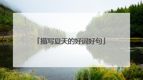 描写夏天的好词好句