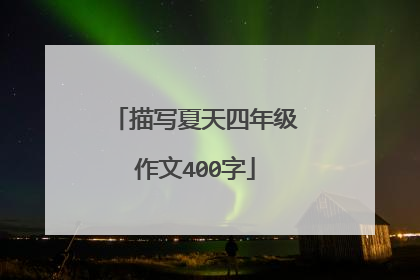 描写夏天四年级作文400字