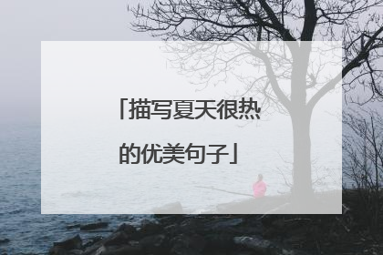 描写夏天很热的优美句子