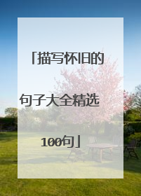 描写怀旧的句子大全精选100句