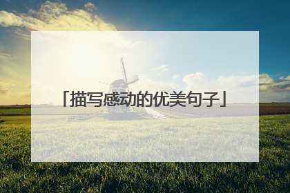 描写感动的优美句子