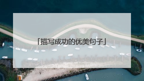 描写成功的优美句子