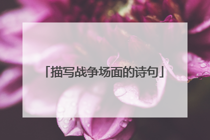 描写战争场面的诗句