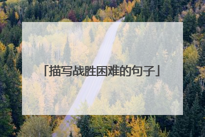 描写战胜困难的句子