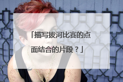 描写拔河比赛的点面结合的片段？