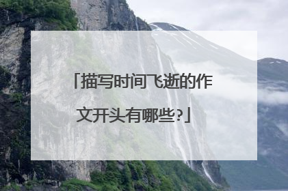 描写时间飞逝的作文开头有哪些?