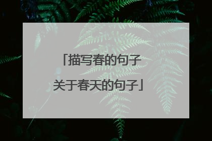 描写春的句子 关于春天的句子