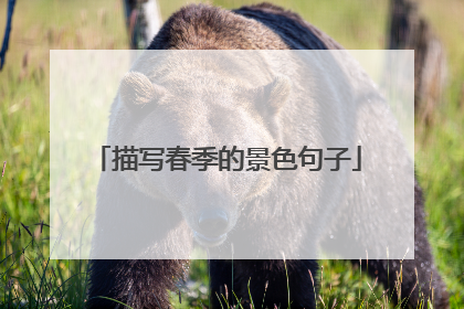描写春季的景色句子