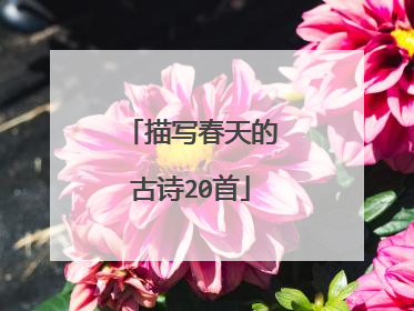描写春天的古诗20首