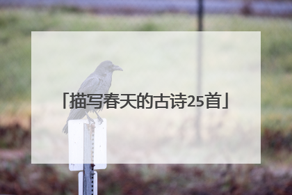 描写春天的古诗25首