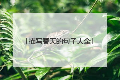 描写春天的句子大全