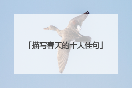描写春天的十大佳句