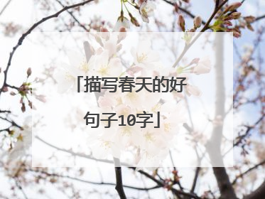 描写春天的好句子10字