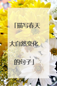 描写春天大自然变化的句子