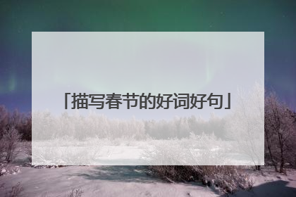 描写春节的好词好句