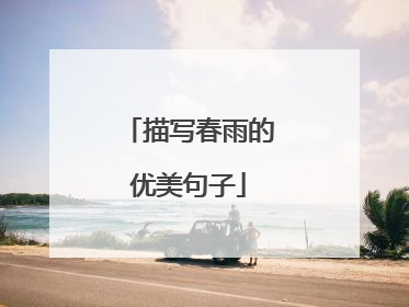 描写春雨的优美句子