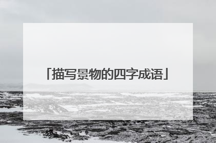 描写景物的四字成语