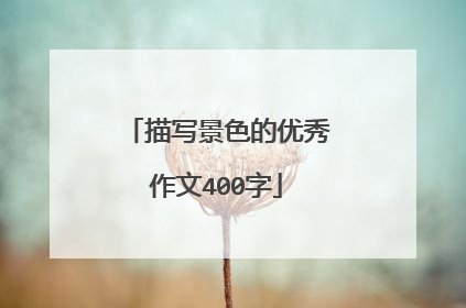 描写景色的优秀作文400字