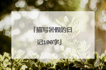 描写暑假的日记100字