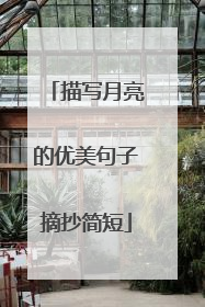 描写月亮的优美句子摘抄简短