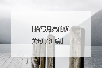 描写月亮的优美句子汇编