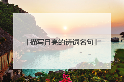 描写月亮的诗词名句