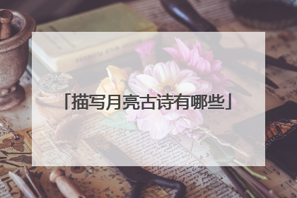 描写月亮古诗有哪些
