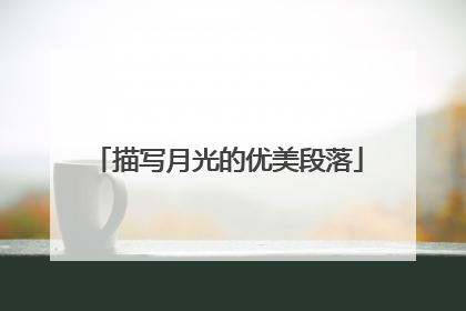 描写月光的优美段落