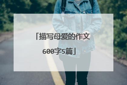 描写母爱的作文600字5篇