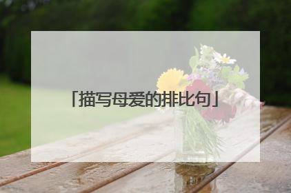 描写母爱的排比句