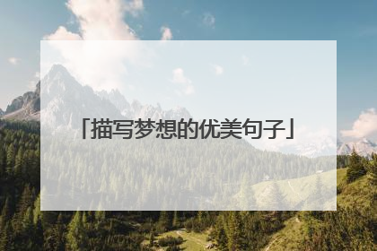 描写梦想的优美句子