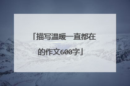 描写温暖一直都在的作文600字