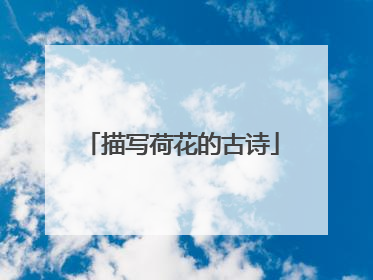 描写荷花的古诗