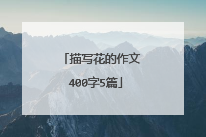 描写花的作文400字5篇