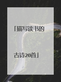 描写读书的古诗20首