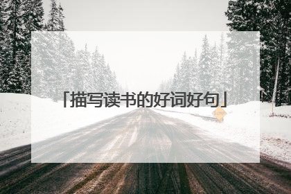 描写读书的好词好句