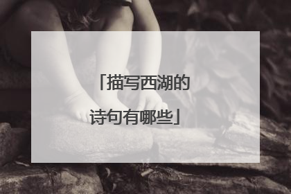 描写西湖的诗句有哪些