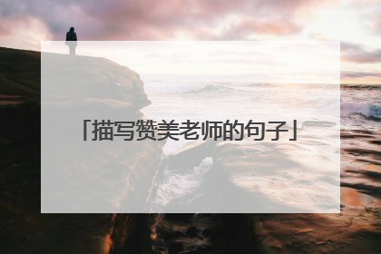 描写赞美老师的句子